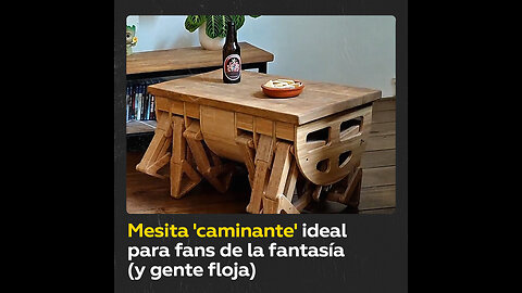 Una mesa ‘caminante’ que te dejará asombrado