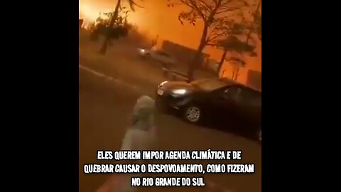 Os fugitivos das cadeias estão colocando fogo no Brasil, apedido do Lula Ladrão para impor agenda climática e fazer o despovoamento como no Sul. Isso é planejado, agenda do biden!