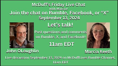 McDuff's Friday Live Chat, September 13, 2024