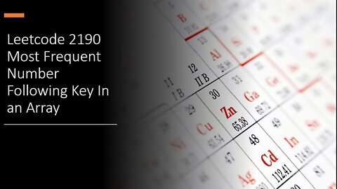 Leetcode 2190 Most Frequent Number Following Key In an Array