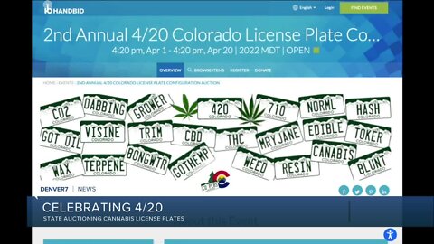 Colorado auctioning weed-themed license plates