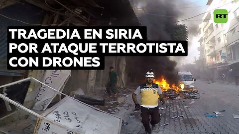 Al menos 80 personas mueren en un ataque con drones en Siria