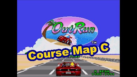 Outrun Course Map C (Mega Drive) (Genesis)