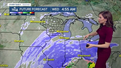 Mostly cloudy and quiet Tuesday ahead of snow on Wednesday