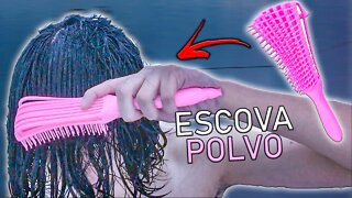 LAVANDO e FINALIZANDO cabelo ondulado com ESCOVA POLVO