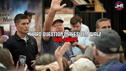 Tim Walz PANICS and RUNS from State Fair Question!