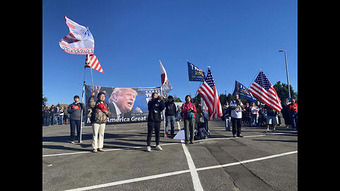 President Trump takes the stage in Mosinee, Wisconsin rally