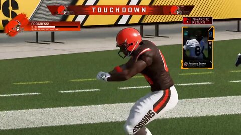 Only in MUT... Wild Kickoff Return #Madden20 #Cleveland #Browns #AntonioBrown #MUT