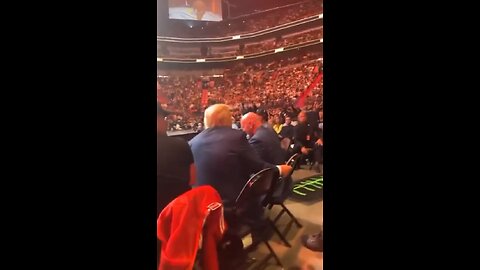 Trump waves at crowd at UFC fight the stadium breaks out in “USA! USA! USA!” chant