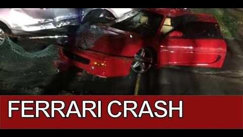 FERRARI PORSCHE CRASH