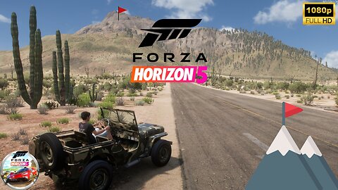 US Willys Jeep 1945 | Way To The Top Of The Mountain | Forza Horizon 5 | Best View | Cloudy Day