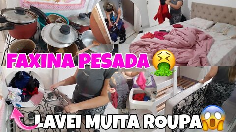 FIQUEI SEM LUZ NA HORA DA FAXINA😰 || FAXINA PESADA || LAVEI MUITA ROUPA 😱