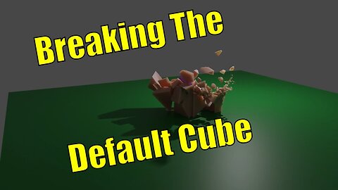 Blender Default Cube Fun - Breaking The Cube - Cycles-X - Linux Mint - Cell Fracture