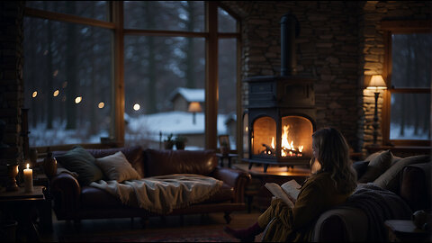 Cozy Up: Creating the Perfect Reading Nook with Relaxing Crackling Fireplace Ambience & Winter Vibes