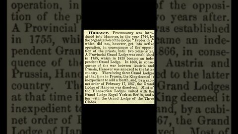 Hanover: Encyclopedia of Freemasonry By Albert G. Mackey