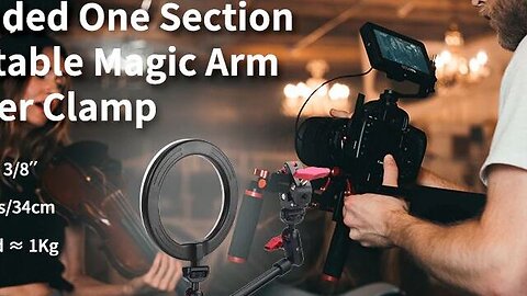 Clamp Mount Articulated Bracket for Action Camera Smartphone