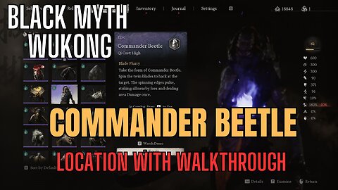 Black Myth Wukong, Commander Beetle Spirit Location with Walkthrough