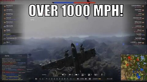 War Thunder - Wellington bomber breaking the speed barrier! Over 1000 mph!