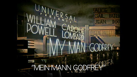 MEIN MANN GODFREY (1936) Anhänger – FARBIERT