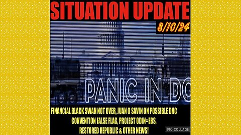 SITUATION UPDATE 8/10/24 - Financial Black Swan, DNC FF, Odin=Ebs, Vt Intel, No way out