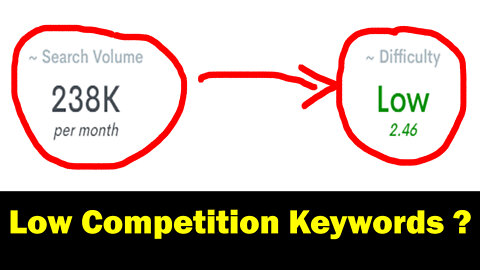 How to find low competition keywords