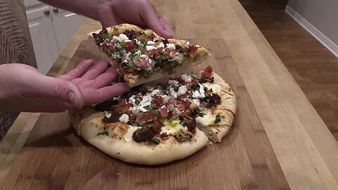 Beef Taco Pizza on the Kamado Joe