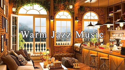 Cozy Coffee Shop Ambience & Sweet Jazz Music ☕ Relaxing Jazz Instrumental Music to Relax, Study Work