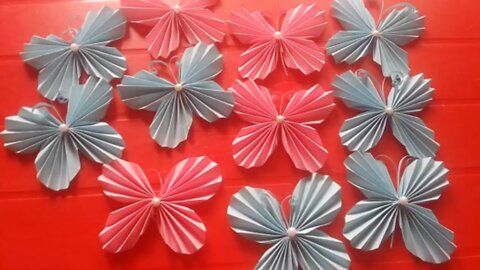 Make a beautiful wall hanging butterfly.