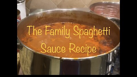 The Family Spaghetti Sauce Recipe