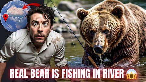 i found bear fishing in river on google maps