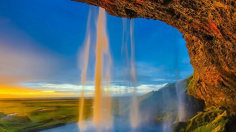 Relaxing Music with Iceland Waterfalls