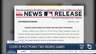 COVID-19 postpones two padres games