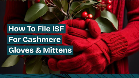 Mastering ISF Filing for Cashmere Gloves and Mittens - A Customs Broker's Guide