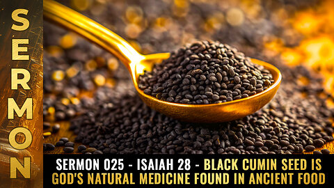 Mike Adams Sermon 025 - Isaiah 28 - Black CUMIN SEED is God's natural medicine found in ancient food