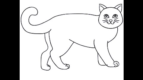 The Easiest Way, How To Turn The Word Cat Into A Cartoon.