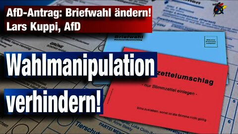 AfD-Antrag: Briefwahl ändern! Lars Kuppi, AfD