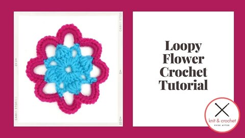 Motif of the Month August 2015 Loopy Flower Crochet Tutorial