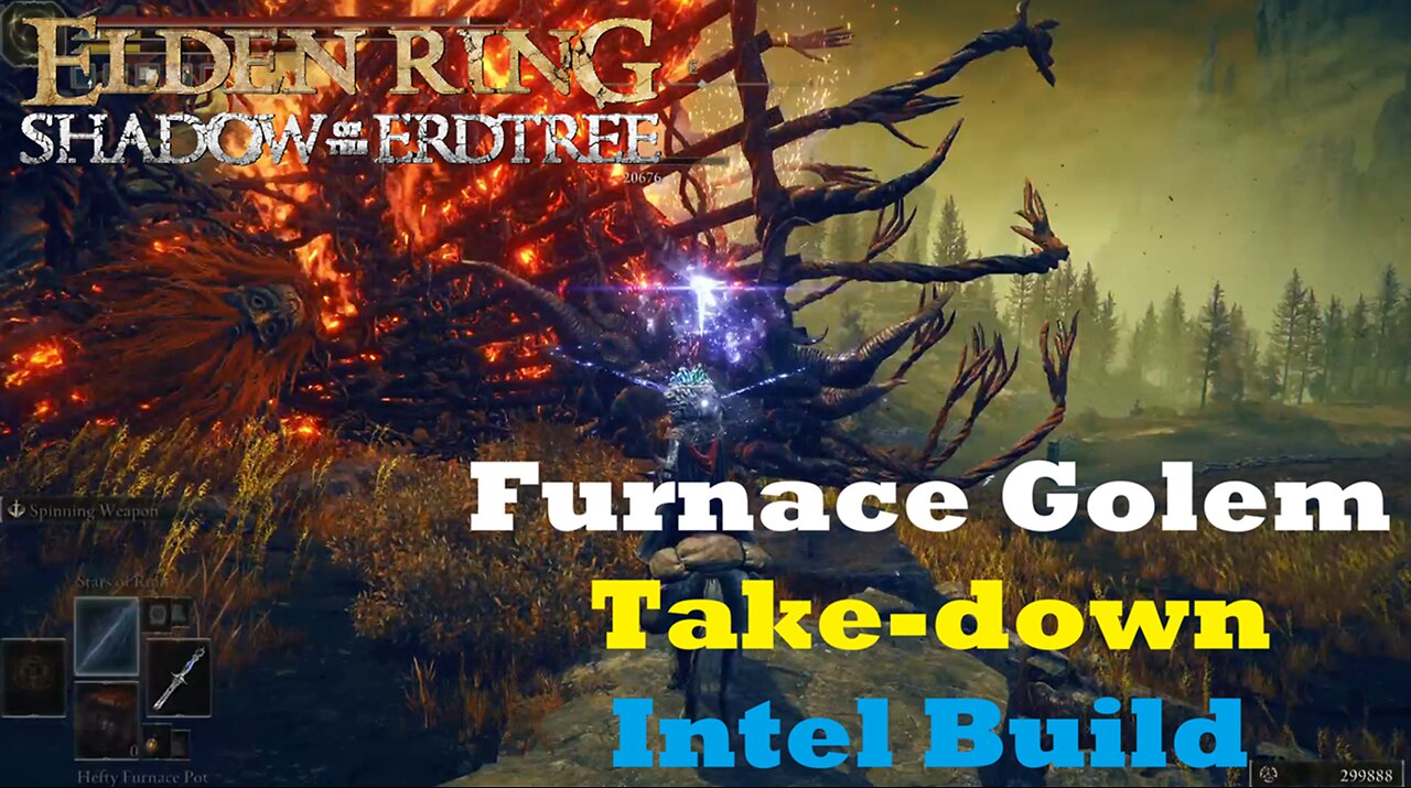 Defeating a Furnace Golem (no leg armour) Elden Ring Shadow of the