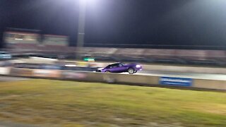 Mustang on nitrous gets a sky view...💯🏁🔥 Atco Dragway