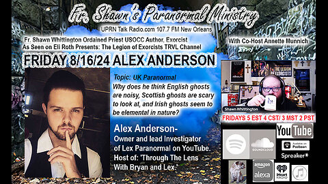 'ALEX ANDERSON' Lex Paranormal in The UK!