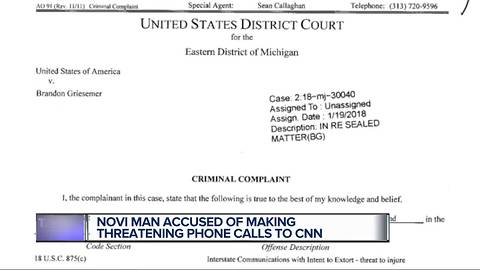 Metro Detroit man allegedly told CNN 'I'm coming to gun you all down'