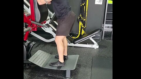 Squat Machine Good Morning Style Squats (Reverse Hack Squat)