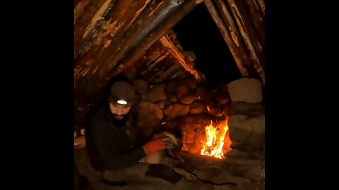 Wilderness cooking and bushcraft shelter camping