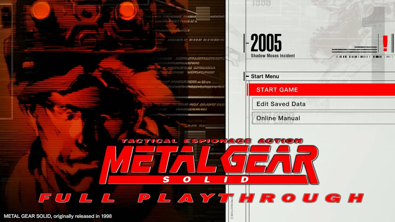 Metal Gear Solid Master Collection Full Playthrough
