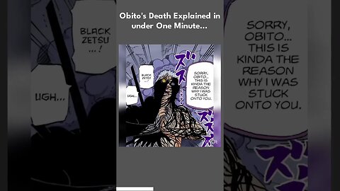 Obito's Death Explained in under One Minute