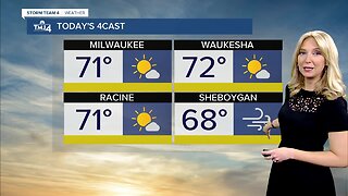 Seventies and sunny skies Sunday