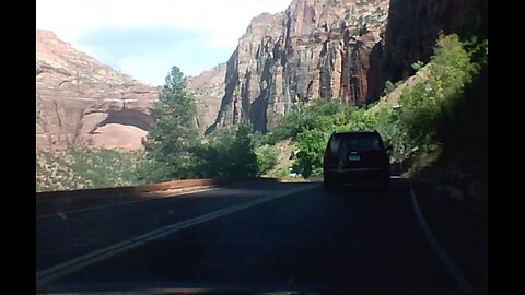 Driving Through Zion National Park Utah