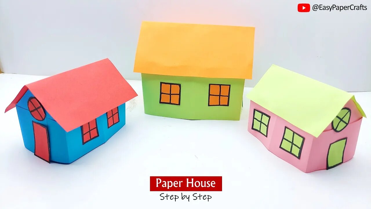 How to Make Paper House For School Project Mini House Making Easy