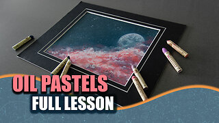 Night Sky Oil Pastel FULL TUTORIAL and bonus Q&A