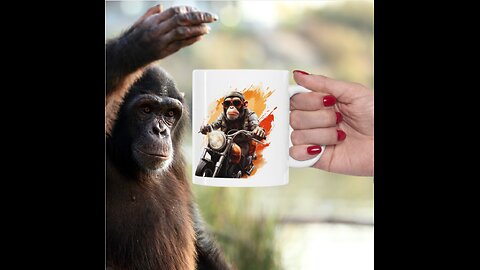 Narly Chimpanzee Riding a Motorcycle Notebook!